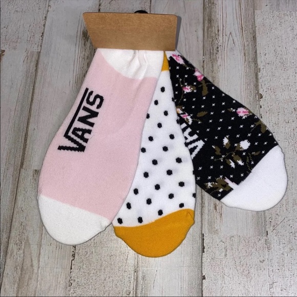 VANS FLORAL DOTS WOMEN'S NO SHOW LINERS - 3 PACK - Picture 4 of 4